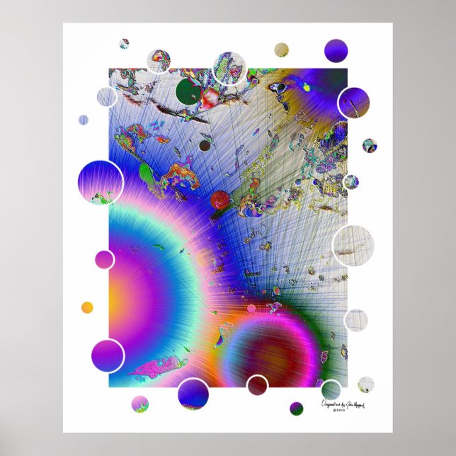 Sunburst White Frame, Art Signature Poster (Vorne)