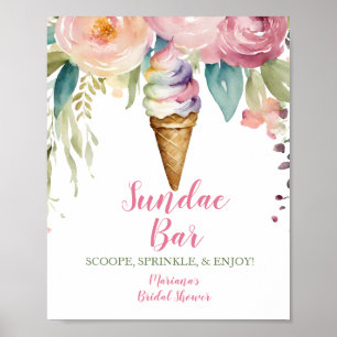Sundae Bar She wurde Brautparty aufgedeckt Poster