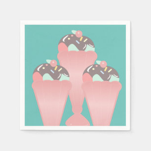 Sundae Cup Diner Birthday Party Serviette