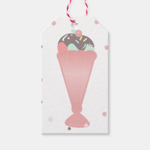 Sundae Cup Diner Geburtstagsfeier Geschenkanhänger