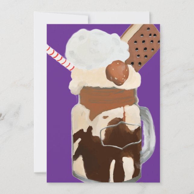 Sundae Eiscremes Spaß Desserts Dankeskarte (Vorderseite)