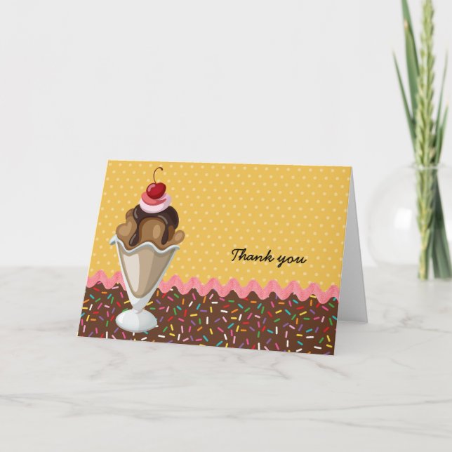 Sundae * Farbe wählen Dankeskarte (Vorderseite)