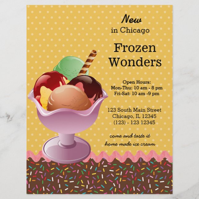 Sundae * Farbe wählen Flyer (Vorne)