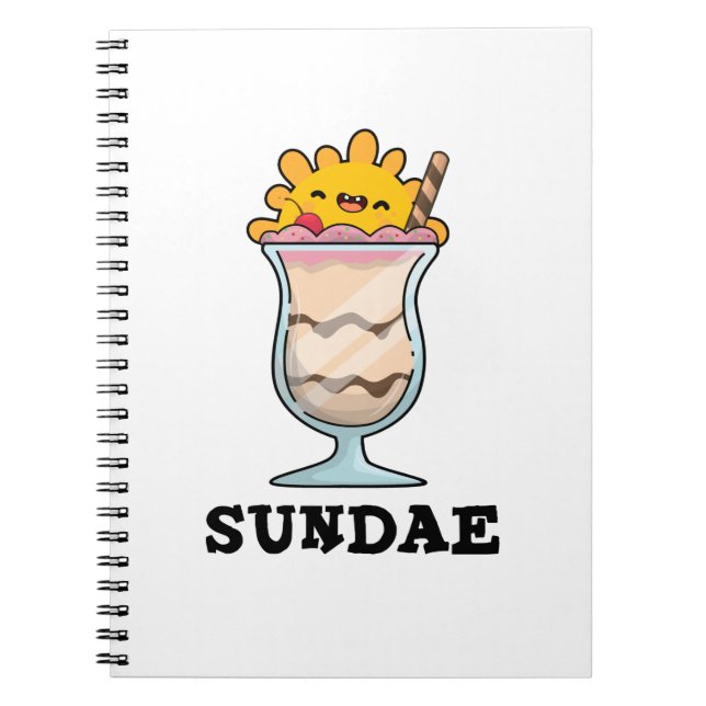 Sundae Funny Sunday Ice Cream Pub Notizblock (Vorderseite)
