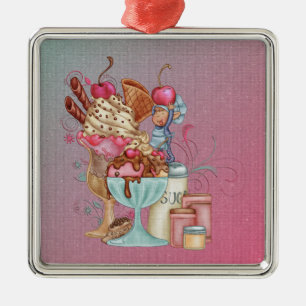 Sundae Koch Ornament Aus Metall