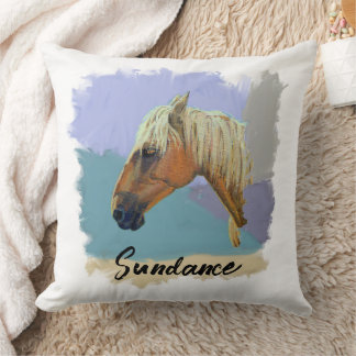 "Sundance" - Horse Portrait - Personalise Your Kissen