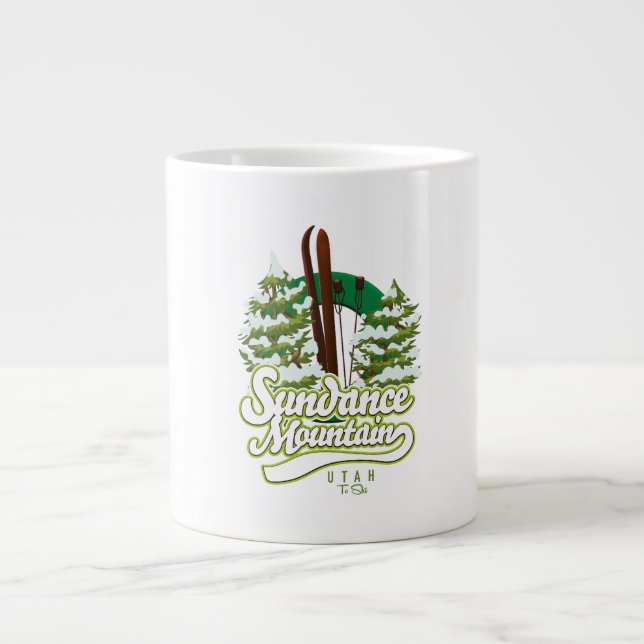 Sundance Mountain - Utah Ski Logo Jumbo-Tasse (Vorderseite)