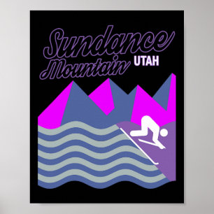Sundance Mountain Utah Usa Ski Resort Snowboarden Poster