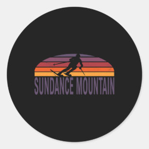Sundance Mountain Utah Usa Ski Resort Snowboarden Runder Aufkleber