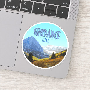 Sundance Utah Mountains Vintag Aufkleber