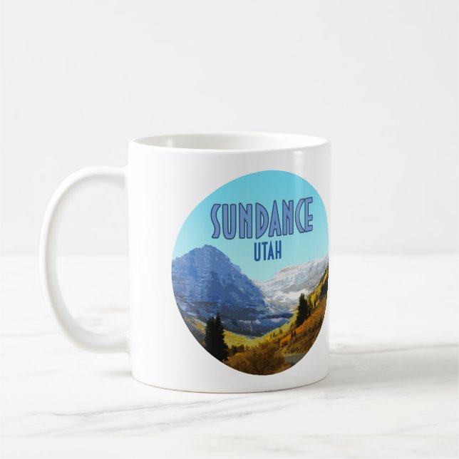 Sundance Utah Mountains Vintag Kaffeetasse (Links)