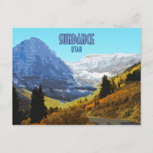 Sundance Utah Mountains Vintag Postkarte