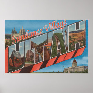 Sundance Village, Utah - Große Briefmarkenszenen Poster