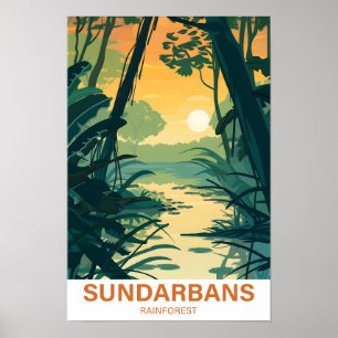 Sundarbans-Regenwald Indien Bangladesch Reise Poster