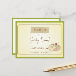 'Sunday Brunch' Lustiges Geschenkgutschein Postkarte