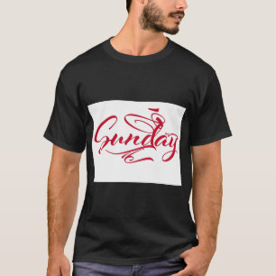 „Sunday“-Druck-T-Shirt für Wochenend-Vibes T-Shirt