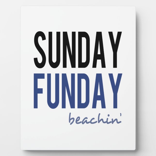 Sunday Funday Beachin' Fotoplatte (Vorderseite)