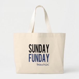 Sunday Funday Beachin' Jumbo Stoffbeutel