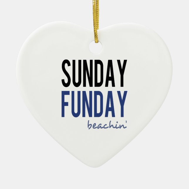 Sunday Funday Beachin' Keramikornament (Vorne)