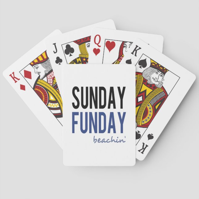 Sunday Funday Beachin' Spielkarten (Rückseite)