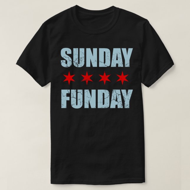 Sunday Funday Chicago Flag T-Shirt (Design vorne)