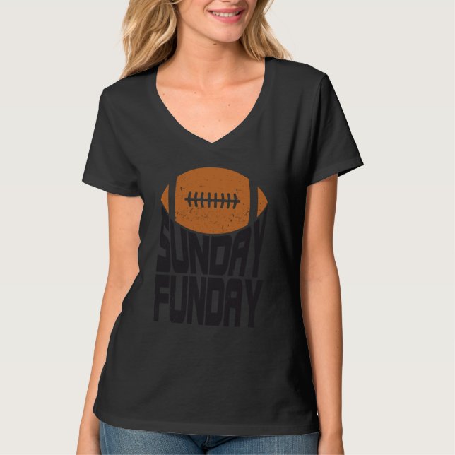 Sunday Funday Football Quote for Sport  4 T-Shirt (Vorderseite)