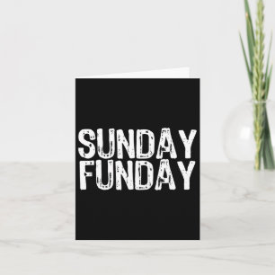 Sunday Funday Football T Shirt Karte