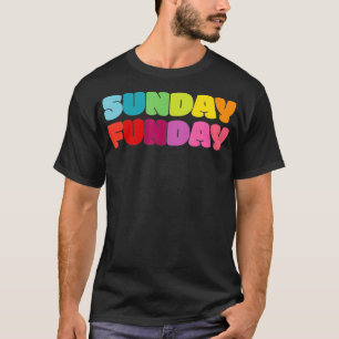 Sunday Funday Rainbow Color Party T-Shirt