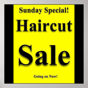 Sunday Haircut Sale Poster Matte