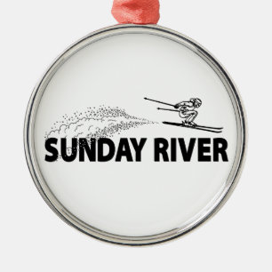 Sunday River Maine Skispringer Ornament Aus Metall