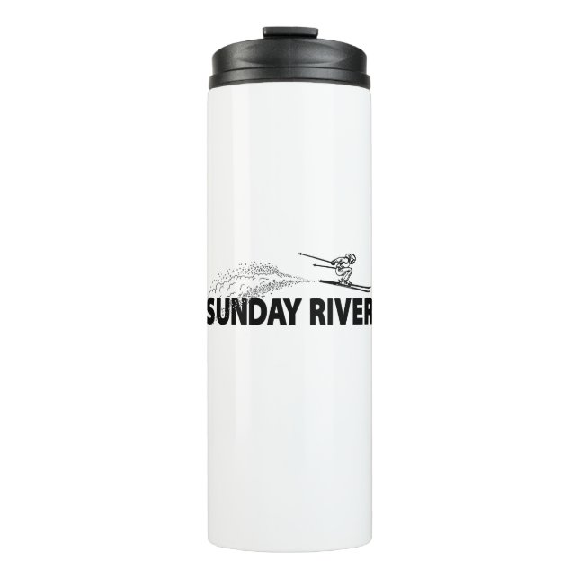 Sunday River Maine Skispringer Thermosbecher (Vorderseite)