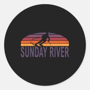 Sunday River Newry Maine New England Usa Ski Snowb Runder Aufkleber