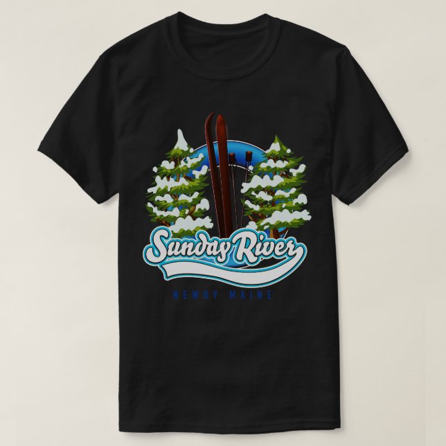 Sunday River Newry Maine ski T-Shirt (Design vorne)