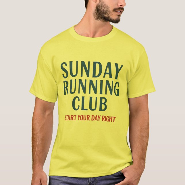Sunday Running Club Motivational Run Club T-Shirt (Vorderseite)