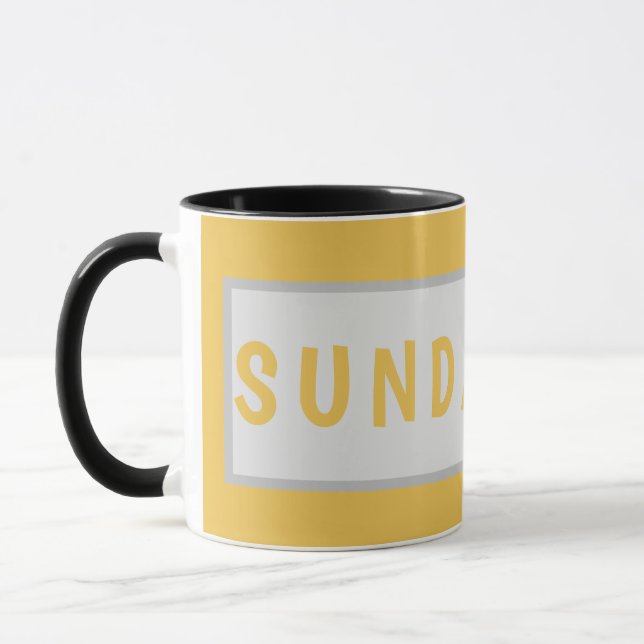 Sunday Today – Minimal Coffee Mug Design Tasse (Links)