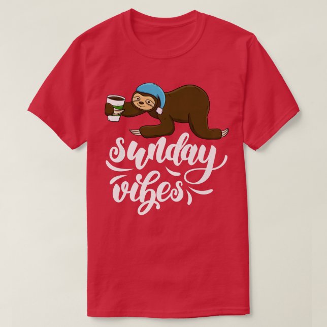Sunday Vibes Funny Sleepy Head Sloth Liebe Women P T-Shirt (Design vorne)