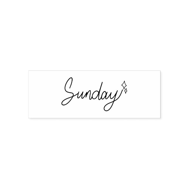 Sunday Weekday Journal Design Permastempel (Design)