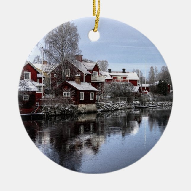 Sundborn, Schweden Keramik Ornament (Vorne)