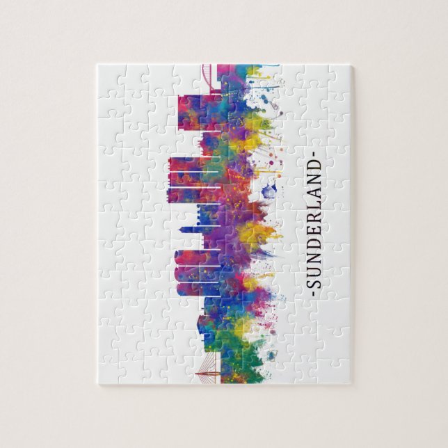 Sunderland England Skyline Puzzle (Vertikal)