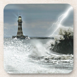 Sunderland - Roker Pier u. Leuchtturm Getränkeuntersetzer