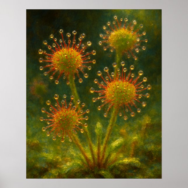 Sundew: Toxic Elegance Impressionist Art Poster (Vorne)