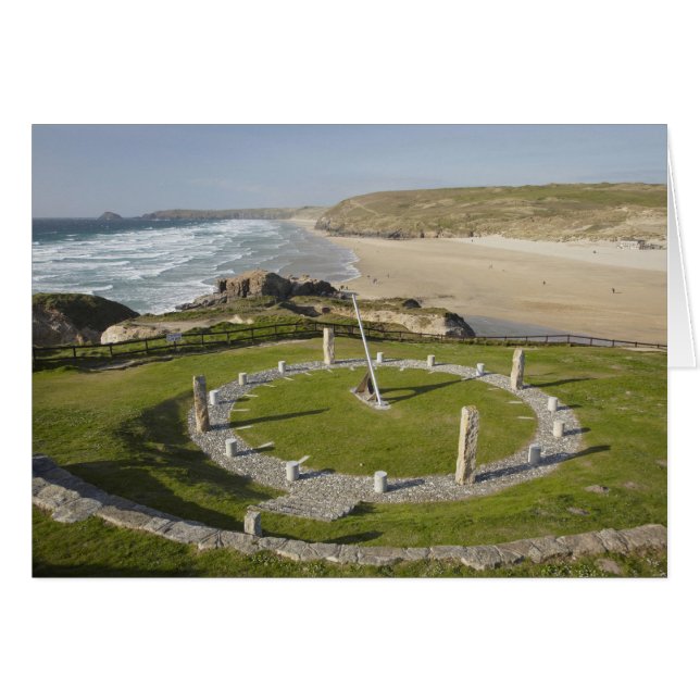 Sundial and Perran Beach, Perranporth, Cornwall (Vorderseite (Horizontal))