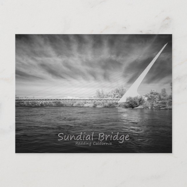Sundial Bridge Monochrome Postkarte (Vorderseite)