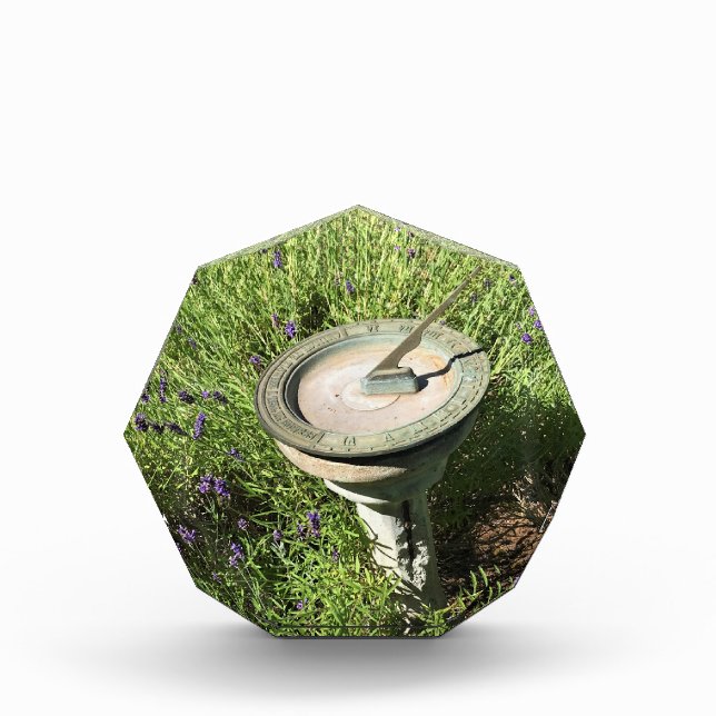 Sundial in Lavendel Fotoblock (Vorderseite)