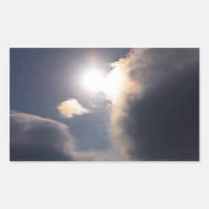 Sundog Rainbow Cloud Burst Apparel and Gifts Rechteckiger Aufkleber