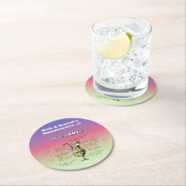 Sundowner Blue Hawaii Cocktail Party Runder Pappuntersetzer