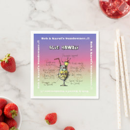 Sundowner Blue Hawaii Cocktail Party Serviette