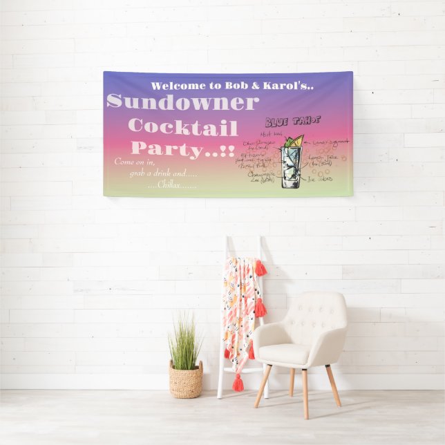 Sundowner Blue Tahoe Cocktail Party Banner (Insitu)