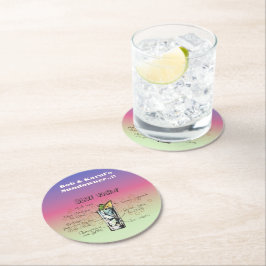 Sundowner Blue Tahoe Cocktail Party Runder Pappuntersetzer