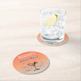 Sundowner Cosmopolitan Party Runder Pappuntersetzer